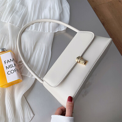

Advanced foreign gas bag simple retro bag new 2019 network celebrity lock single shoulder bag leisure oblique satchel bag