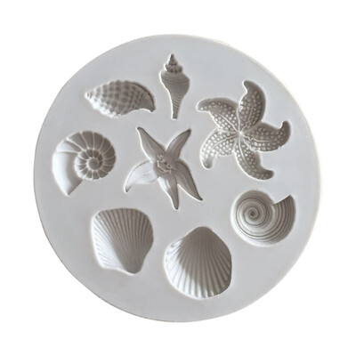 

New Diy Starfish Seashell Conch Fondant Silicone Cake Mold Chocolate Mold Kitchen&Dining Liquid Cake Decorationing Hot