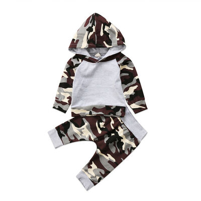 

Camouflage Newborn Baby Boys Casual Hooded Tops Pants 2PCS Outfits Set Clothes