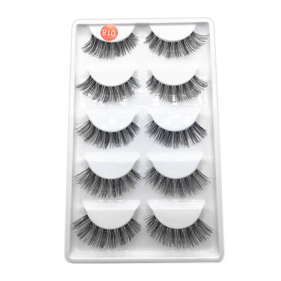 

Gobestart 5Pair Luxury 3D False Lashes Fluffy Strip Eyelashes Long Natural Party