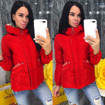 

Tailored Women Winter Hooded Warm Thick Outerwear Coat Slim Cotton-padded Jacket