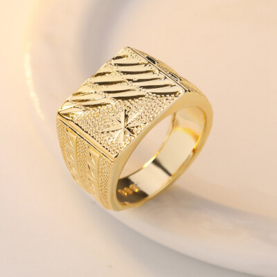 

Man Fashion 18K Gold Plated Titanium Steel Jewelry Rings