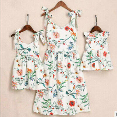 

US STOCK Family Dress Mother&Daughter Matching Girl Daughter Outfits Dresses