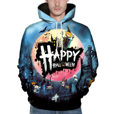 

Toponeto Men Women Mode 3D Print Long Sleeve Couples Hoodies Top Blouse Shirts
