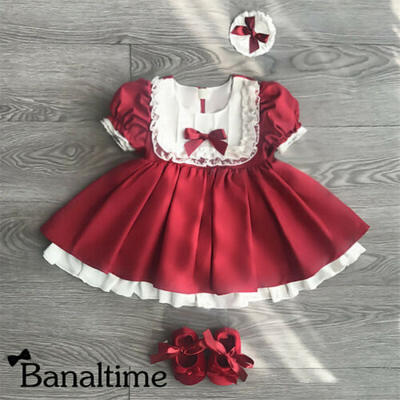 

UK Xmas Newborn Baby Girl Party Pageant Bridesmaid Lace Princess Gown Tutu Dress