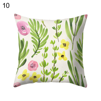 

Spring Flower Leaf Pillow Case Cushion Cover Sofa Bed Car Cafe Office Decoration