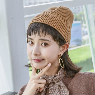 

Hat ladies fallwinter new wool cap Korean tide net red pointed head cap lovers Joker ear protection cold cap men