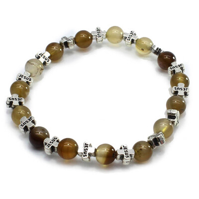 

Natural Stone Christ Cross Bracelet Elastic Bracelet Unisex Pair Bracelet Men Jewellery Hot Gift
