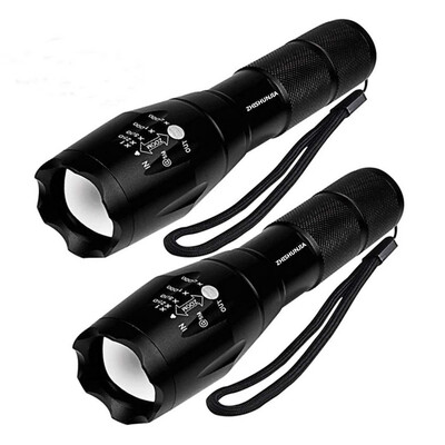 

ZHISHUNJIA Portable 1200LM T6 Flashlight for Outdoor 2PCS