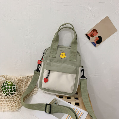 

Tailored Female Small Fresh Cute Canvas Backpack Female Slung Student Wild Shoulder Bag