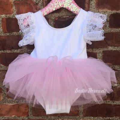 

Cute Newborn Pink Princess Dress Summer Lace Sleeve Tutu Romper Dress Clothes Toddler Kids Party Dresses Outfits