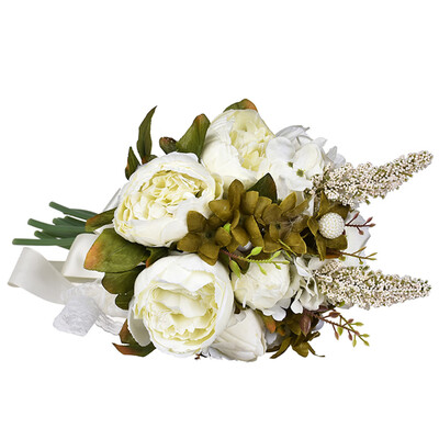 

Gobestart Wedding Bouquet Bride Artificial Flower Holding Flowers Wedding Decor