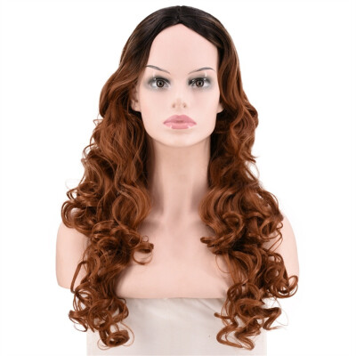 

〖Follure〗Women Natural Party Cosplay Long Wave Wig Mix Colors Curly Wavy Synthetic Wigs