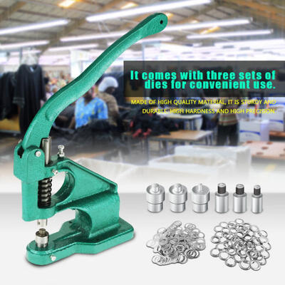 

Greensen 1pc Hand Press Grommet Eyelet Machine with 3 Dies & 1500pcs Grommets 61012mm