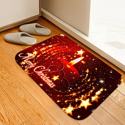 

Siaonvr Christmas Carpet Kitchen Doorway Bathroom Floor Carpet Floor Mat Print 40x60cm