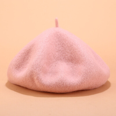 

Tailored Fashion Women Stretch Beret Hat Retro wool Pure Color Head Scarf Wrap Hat Cap