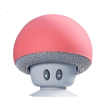 

Mini Mushroom Portable BT V41 Waterproof Speaker Wireless Suction Cellphone Stand Small Stereo for Smartphone Black