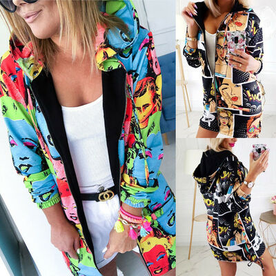 

Women Waterproof Wind Jacket Coat Raincoat Ladies Hoodies Zipper Outdoor Outwear