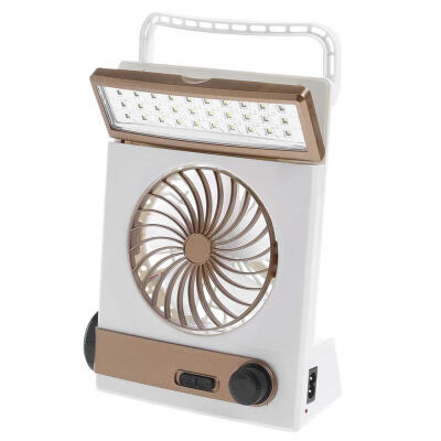 

New Solar PowerAC 2-in-1 Camping Cool Fan Light Tent LED Lantern Cooler