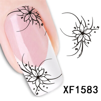 

〖Follure〗Fresh Style Flower Print 3D Nail Art Stickers Manicure Adhesive Transfer Decals