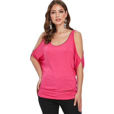 

Cut Out Open Shoulder T-shirt
