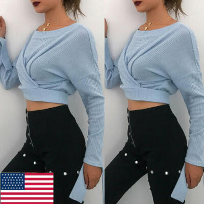 

Women Ladies Casual Pullover Loose Sweater Long Sleeve Jumper Tops Tunic Coat US