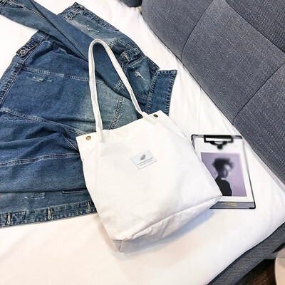 

Tailored Fashion Women Corduroy Pure Color Shoulder Bag Satchel Tote Hand Bag Travel Bag
