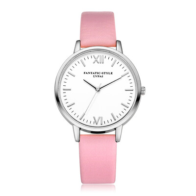 

Hot Selling Watches Women Business Scale Dial Ladies Fashion Quartz Wristwatch Solid Color Leather Strap Clock Kol Saati