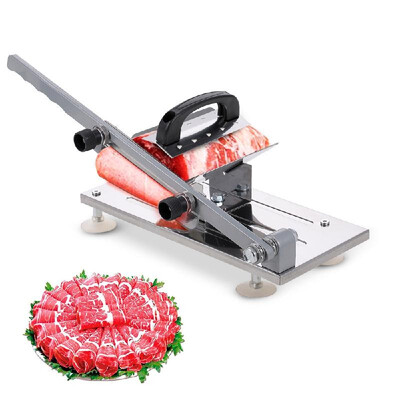 

Manual Frozen Meat Slicer Stainless Steel Meat Cutter Beef Mutton Roll Meat Food Slicer Slicing Machine for Home Cooking Kit of Ho