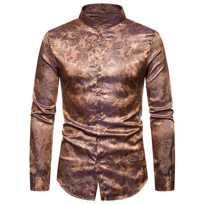 

Toponeto Fashion Personality Mens Casual Senior lapel Diamond velvet T Shirt Top Blouse