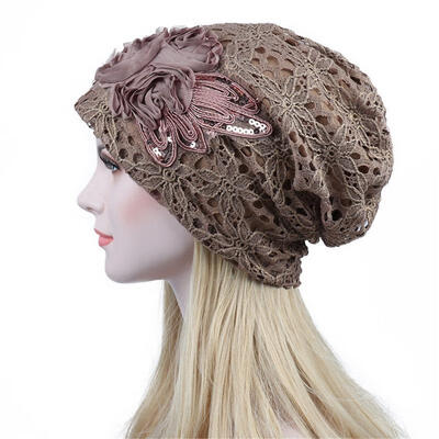 

Fashion Lady Lace Muslim Ruffle Cancer Chemo Hat Beanie Scarf Turban Head Wrap Cap Hat