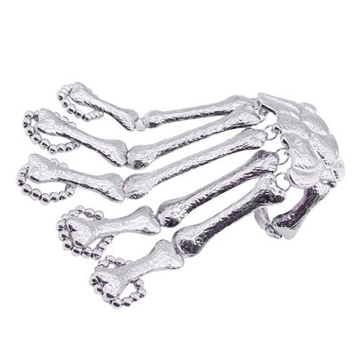 

Halloween Hand Bone Palm Skeleton Ghost Paw Bracelet With Fingers Bangle Accessories