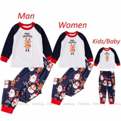 

Christmas Family Matching Pajamas Set Adult Mens Womens Kids Sleepwear Nightwear