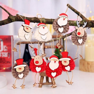 

3pcs Christmas Santa Snowman Hanger Xmas Tree Hanging Ornament Party Xmas Decor