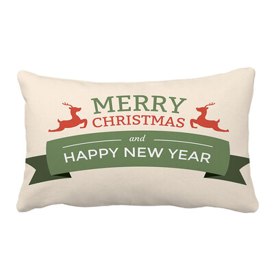 

Tailored Christmas Pillowcase Soft Sofa Cushion Home Decoration Pillow Case Waist Cushion