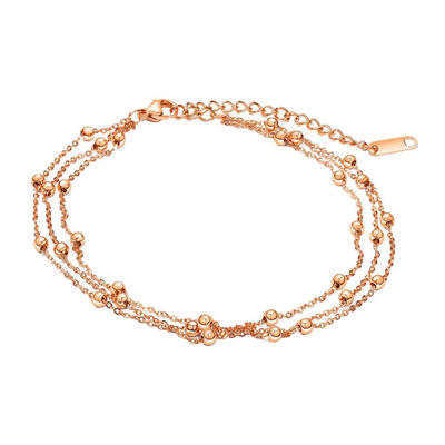 

Triple Layers Ball Anklet Women Ankle Bracelet Summer Beach Sandals Jewelry