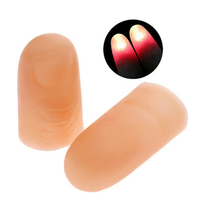 

2PCSset LED Light Up Finger Halloween Thumbs Light Multi Color Magic Prop Party Bar Show Lamp Glowing Fingers