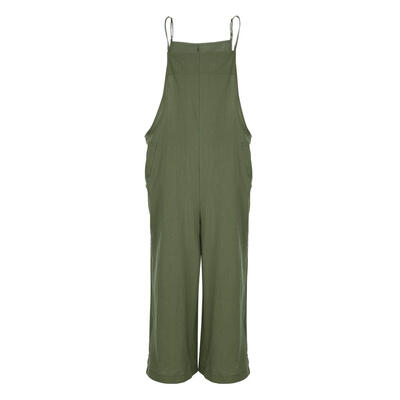 

Wide Legged Pants Casual Women Cotton Linen Daily Loose Jumpsuit Plus Size