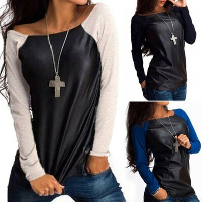 

Fashion Womens Long Sleeve Loose Blouse Casual Shirt Summer Tops T-Shirt