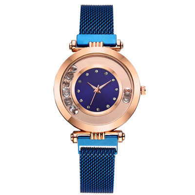 

Luxury Women Watches Ball Dot Dial Ladies Rhinestone Quartz Wristwatch Mesh Belt Strap Clock Casual Dress Gift Reloj Mujer