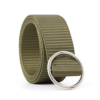 

Fashion Unisex Canvas Belt Fabric Webbing Waist Casual O Ring Plain Canvas Belt Waistband Decorate Coat Sweater Belt Waist belts