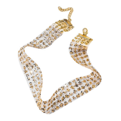 

Fashion Women Shiny Paillette Decor Necklace Party Club Jewelry Chocker Gift