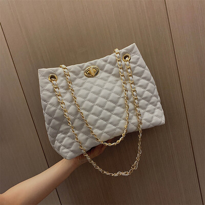 

Linger chain package ins atmosphere lock womens bag new 2019 early autumn capacity single shoulder bag oblique bag