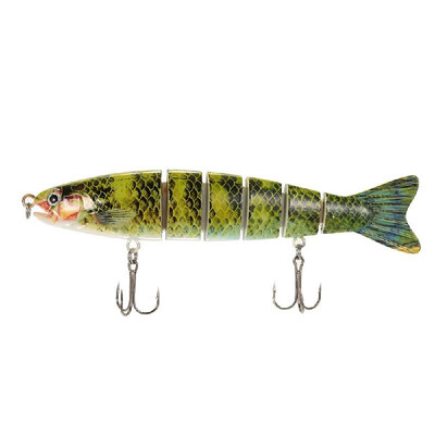 

Lixada 13cm19g Lifelike 6 Jointed Sections Trout Swimbait Fishing Lure Hard Bait Fish Hook Fishing Tackle