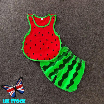 

Summer Toddler Kids Baby Girl Boy Watermelon Tops Short Pants Outfit Set Clothes