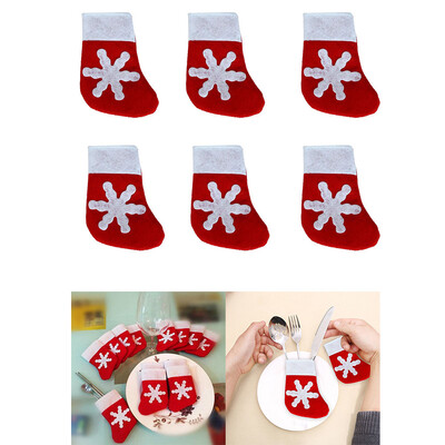 

〖Follure〗Christmas Cutlery Holder Fork Spoon Pocket Christmas Decor Bag