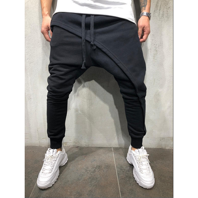 

Mens BASIC JOGGER Pants Cotton Active Harem Slim Fit Elastic Hip Dance