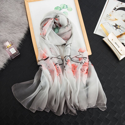 

Ultra-thin summer sunscreen ice silk scarf female chiffon light shawl long scarf excellent soft yarn summer