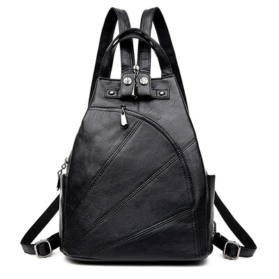 

Womens shoulder bag soft leather shoulder diagonal backpack sheepskin stitching womens chest bag wholesale