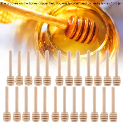 

Greensen 24 PCS Wooden Lightweight Honey Dipper Stirring Stick Rod